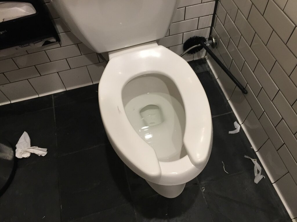 WC sjedalo s prostorom ispred. Ovaj detalj u javnim toaletima nije slučajni.