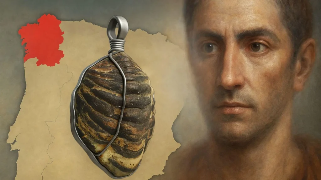 Arheologia je bila zastupljena 450 milijuna godina starog trilobita, koji je koristio amulet u Rínská Raíš: pronašao ga je u kopnenom otpadu u luksuznoj kupoli u Galviji